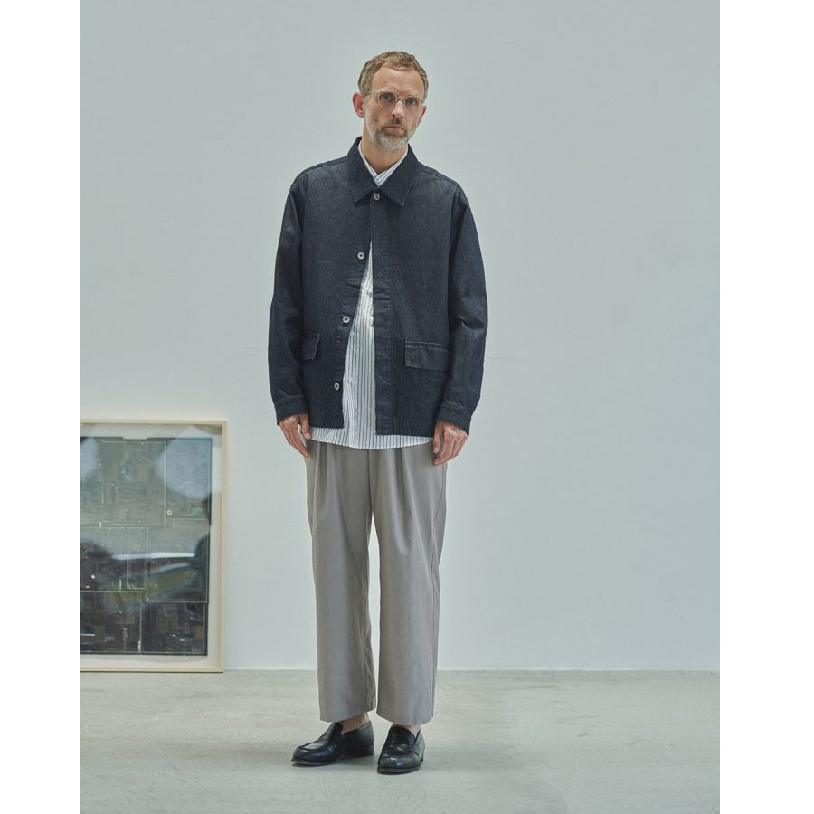 STILL BY HAND (スティルバイハンド)  [ PT08251 ]  Cupro mixed straight pants / キュプラミックス ストレートパンツ (GREIGE)(DARK NAVY)