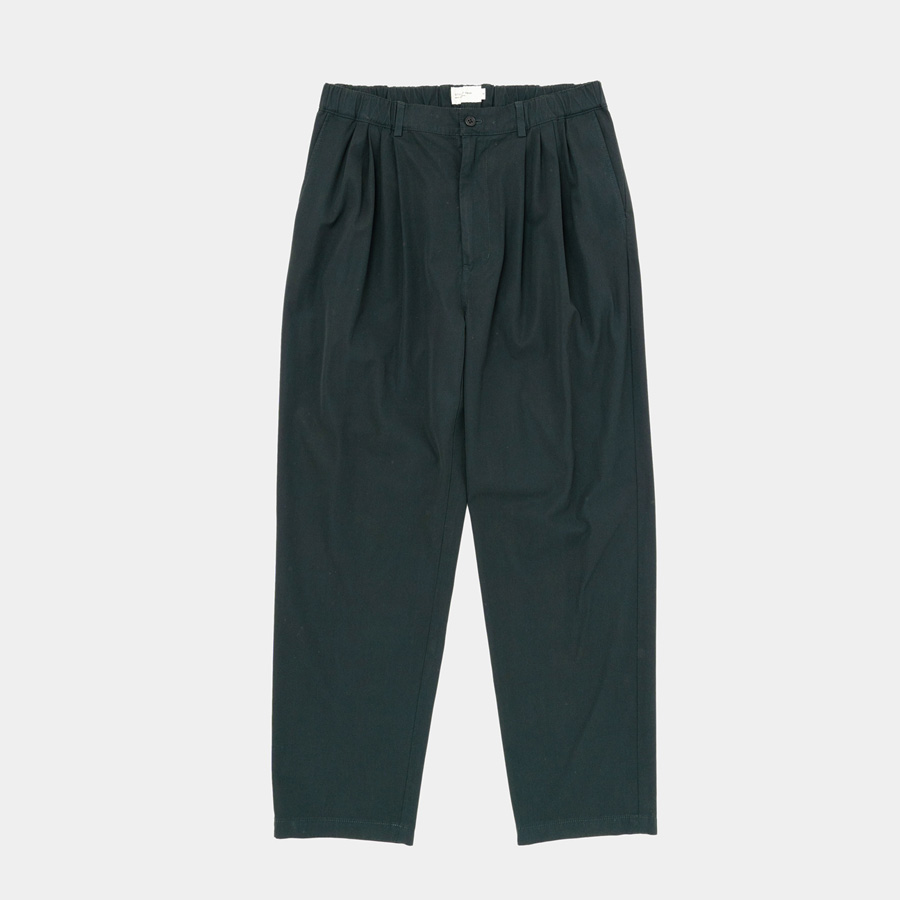 STILL BY HAND (スティルバイハンド)  [ PT02241 ] Garment-dye 4 tuck pants /ガーメントダイ 4タックパンツ (BLACK NAVY)