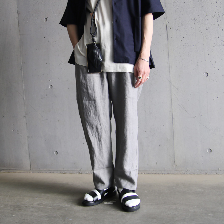 STILL BY HAND (スティルバイハンド)  [ PT06232 ] リネン テーパードパンツ (GRAY)