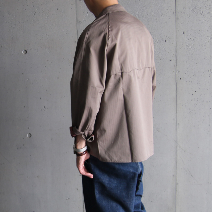 SUNNY ELEMENT (サニーエレメント) [VALLEY SHIRT]　デッドストック イタリアン コットン シャツ (KHAKI)