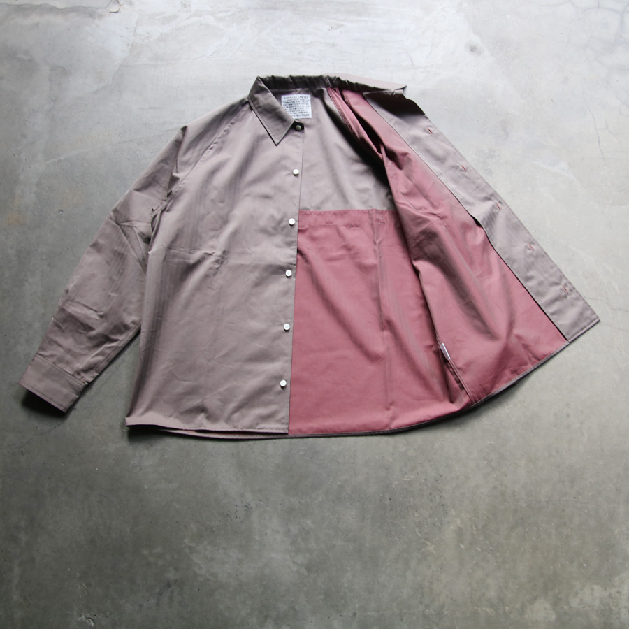 SUNNY ELEMENT (サニーエレメント) [VALLEY SHIRT]　デッドストック イタリアン コットン シャツ (KHAKI)