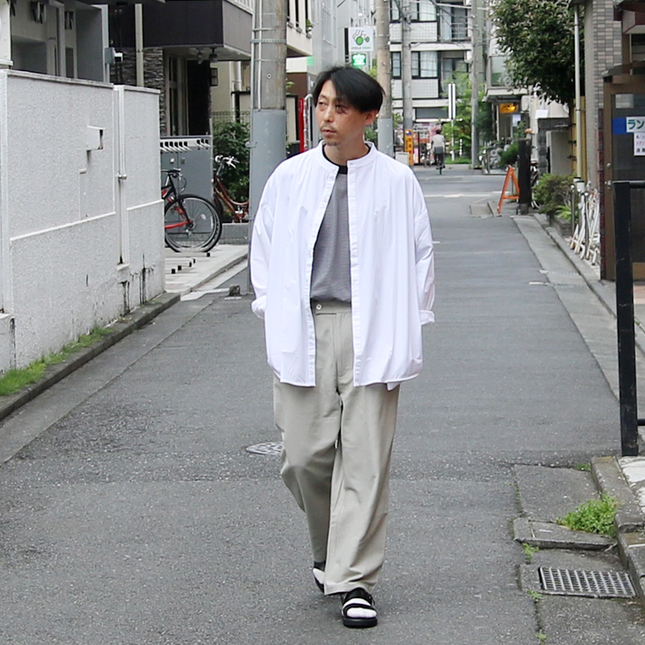 SEEALL (シーオール) [ BUGGY PANTS(WITH COTTON LINING) ]  バギーパンツ ( BLUE GRAY [BEIGE] )