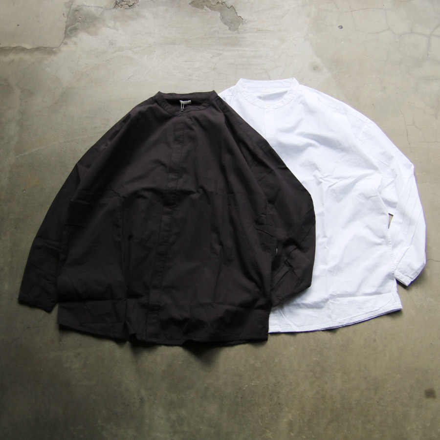 SEEALL (シーオール) [ OVERSIZED BAND COLLAR SHIRTS ]  オーバーサイズ バンドカラーシャツ 