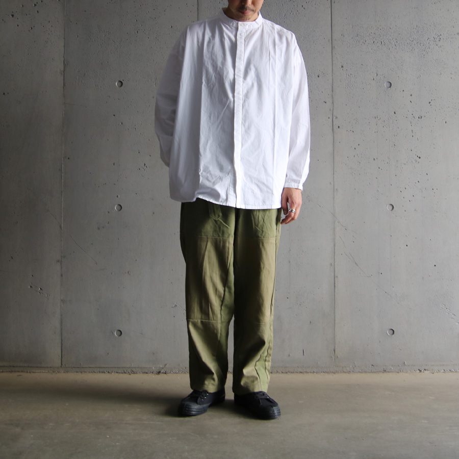 SEEALL (シーオール) [ OVERSIZED BAND COLLAR SHIRTS ]  オーバーサイズ バンドカラーシャツ