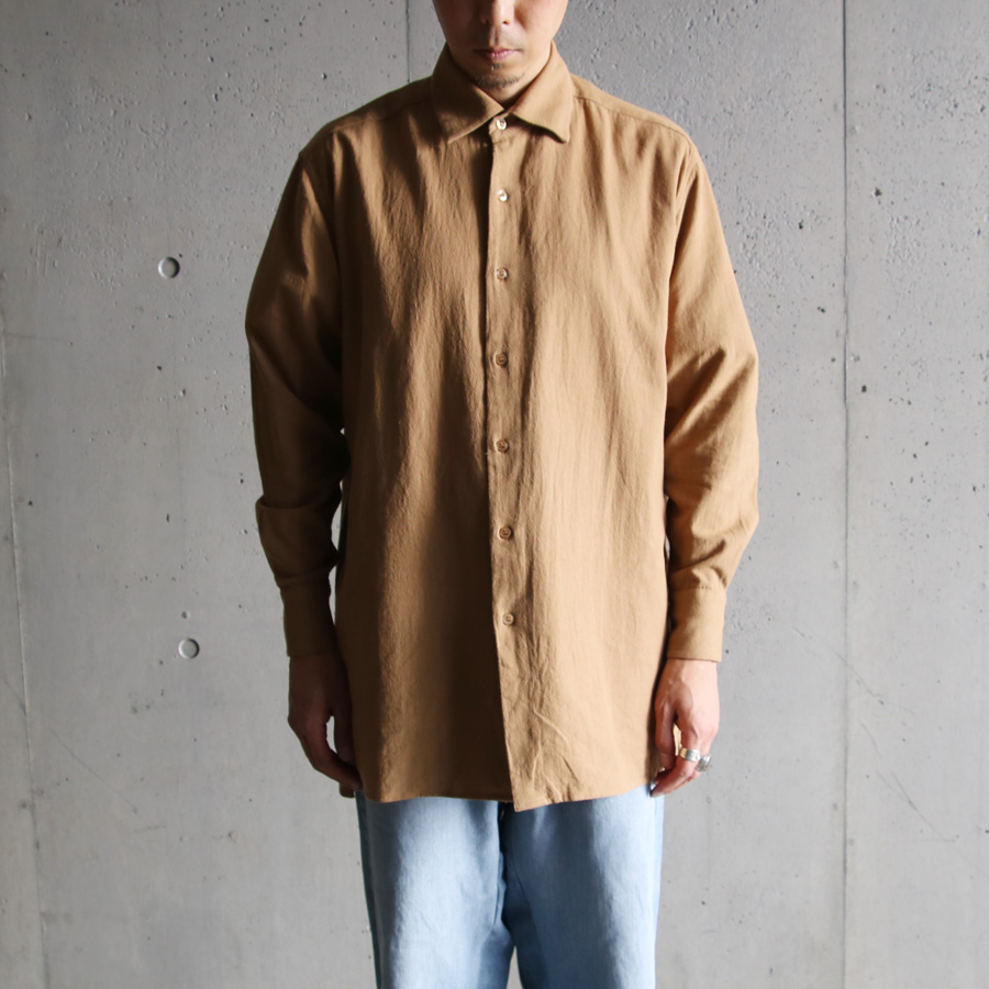 SEEALL (シーオール) [ ESSENTIAL B SHIRTS ] ロングシャツ (TOBACCO)