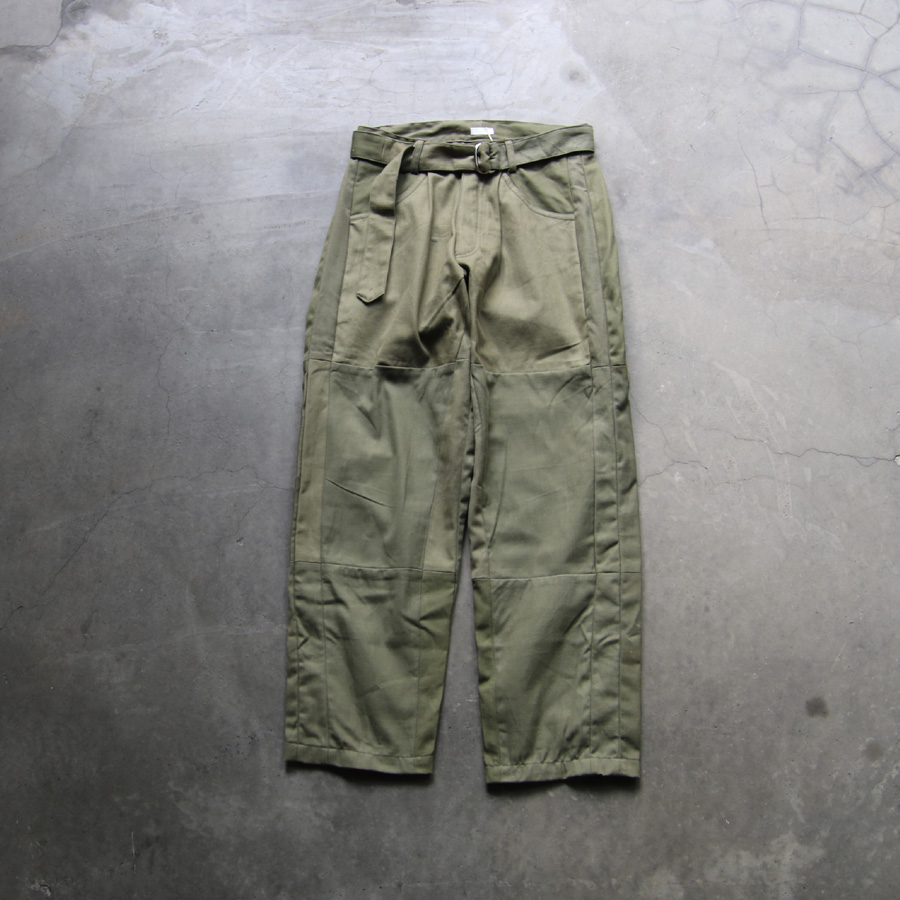 SEEALL (シーオール) [RECONSTRUCTED BELTED BUGGY PANTS] リメイク ファティーグ パンツ (MILITARY)