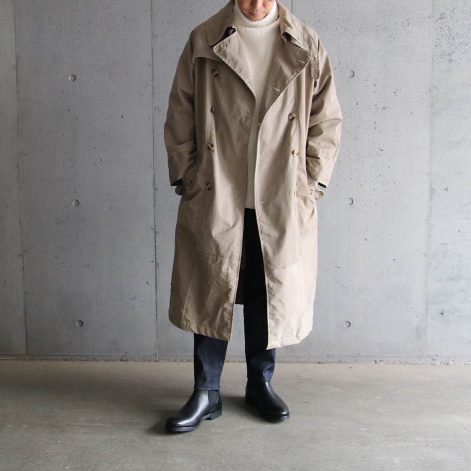 SEEALL (シーオール) [ RECONSTRUCTED TRENCH COAT ] リメイク トレンチ コート (BEIGE MIX)