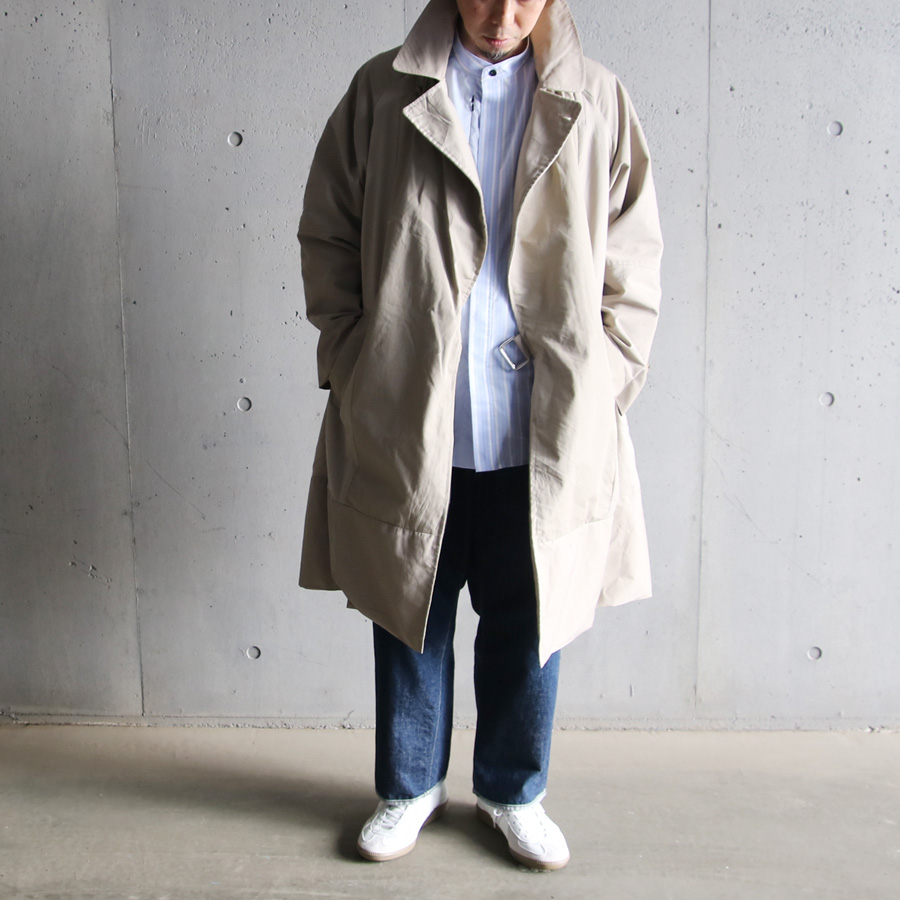 SEEALL (シーオール) [ RECONSTRUCTED TIELOCKEN COAT ] リメイク タイロッケンコート (BEIGE MIX)