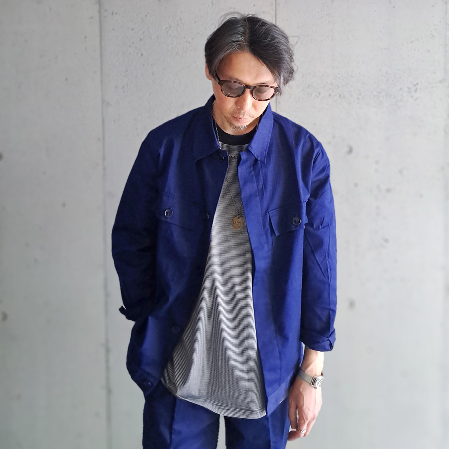 DEAD STOCK MILITARY (デッドストック ミリタリー) ITALIAN ARMY UTILITY WORK JACKET / イタリア軍 ユーティリティー ワークジャケット / ミリタリーウエア コーディネート / 40代ファッションベーシック / 50代ファッションベーシック