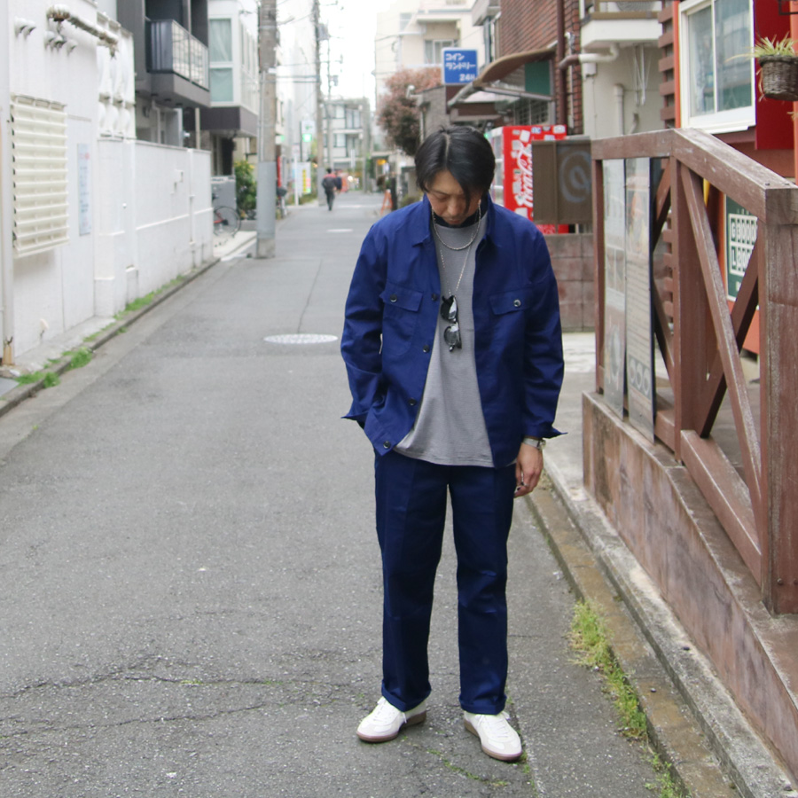 DEAD STOCK MILITARY (デッドストック ミリタリー) ITALIAN ARMY UTILITY WORK JACKET / イタリア軍 ユーティリティー ワークジャケット / ミリタリーウエア コーディネート / 40代ファッションベーシック / 50代ファッションベーシック
