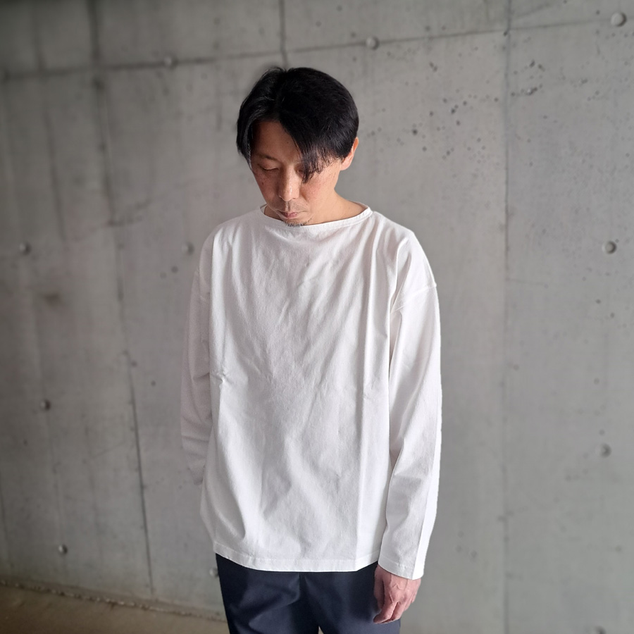 Y (ワイ) 1704166345 [  ORGANIC COTTON JERSEY BOAT NECK P/O ] オーガニックコットン ジャージー ボートネック プルオーバー (2COLOR)