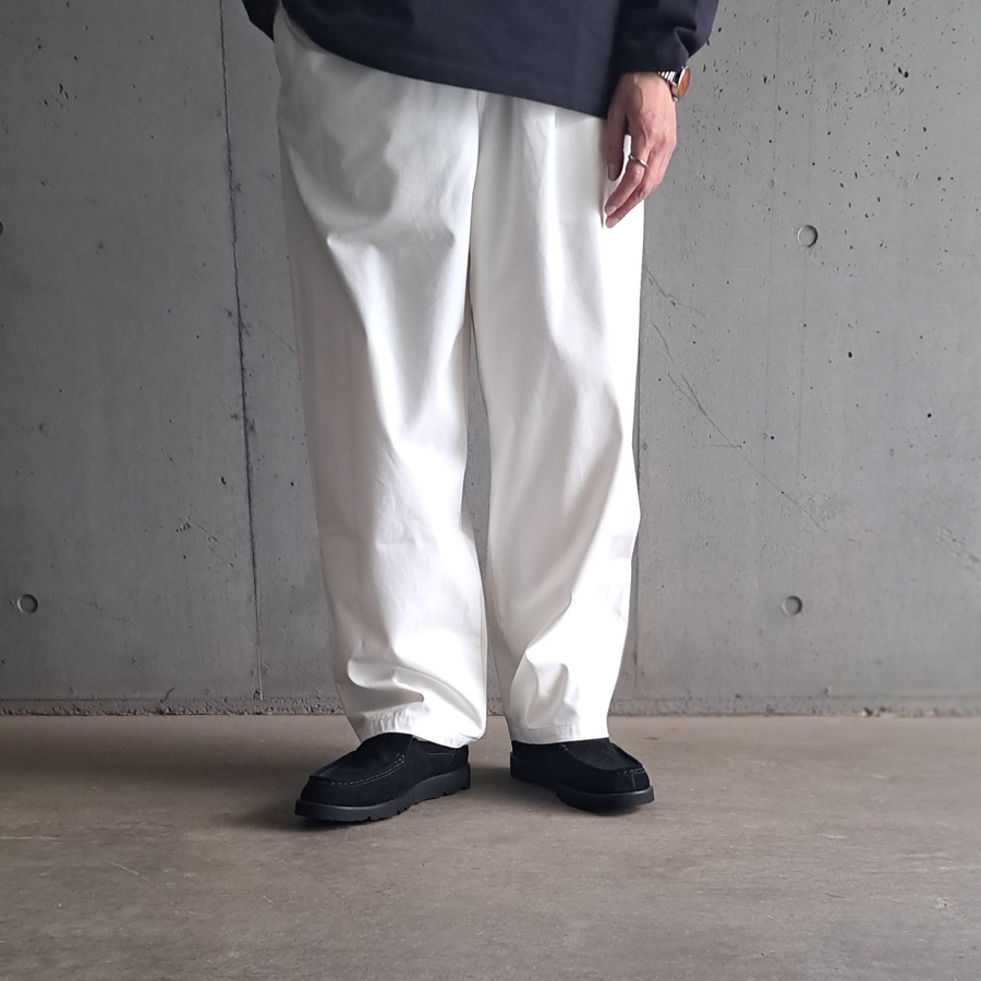 Y (ワイ) 1704140302 [ ORGANIC COTTON / RECYCLE POLYESTER TWILL TAPERED EASY TR ] オーガニックコットン/リサイクルポリエステル  テーパードイージートラウザーズ (2COLOR)