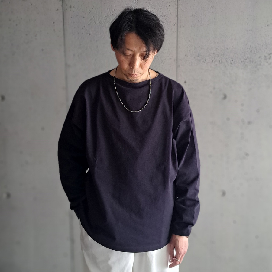 Y (ワイ) 1704166345 [  ORGANIC COTTON JERSEY BOAT NECK P/O ] オーガニックコットン ジャージー ボートネック プルオーバー (2COLOR)