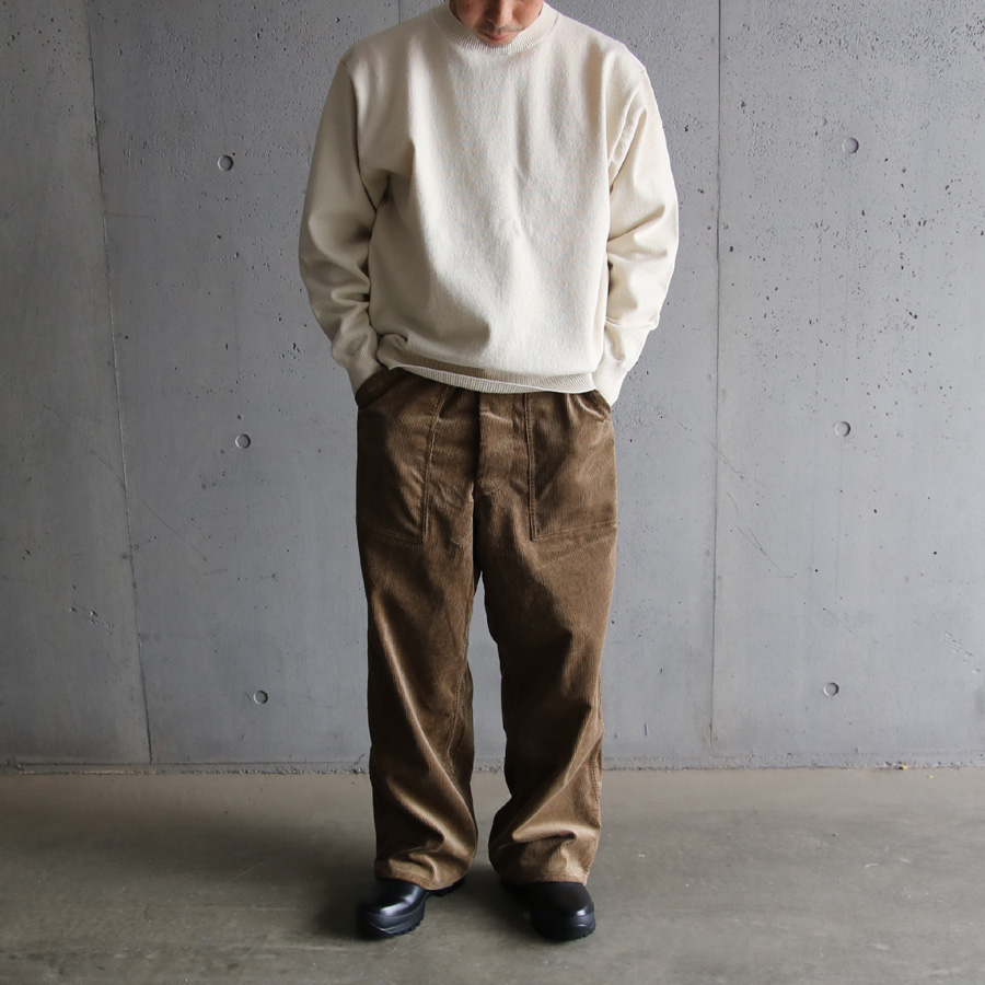 TUKI (ツキ) 0161 [ BAKER PANTS / 9 WALE CORDUROY ] コーデュロイ ベイカーパンツ (KHAKI)