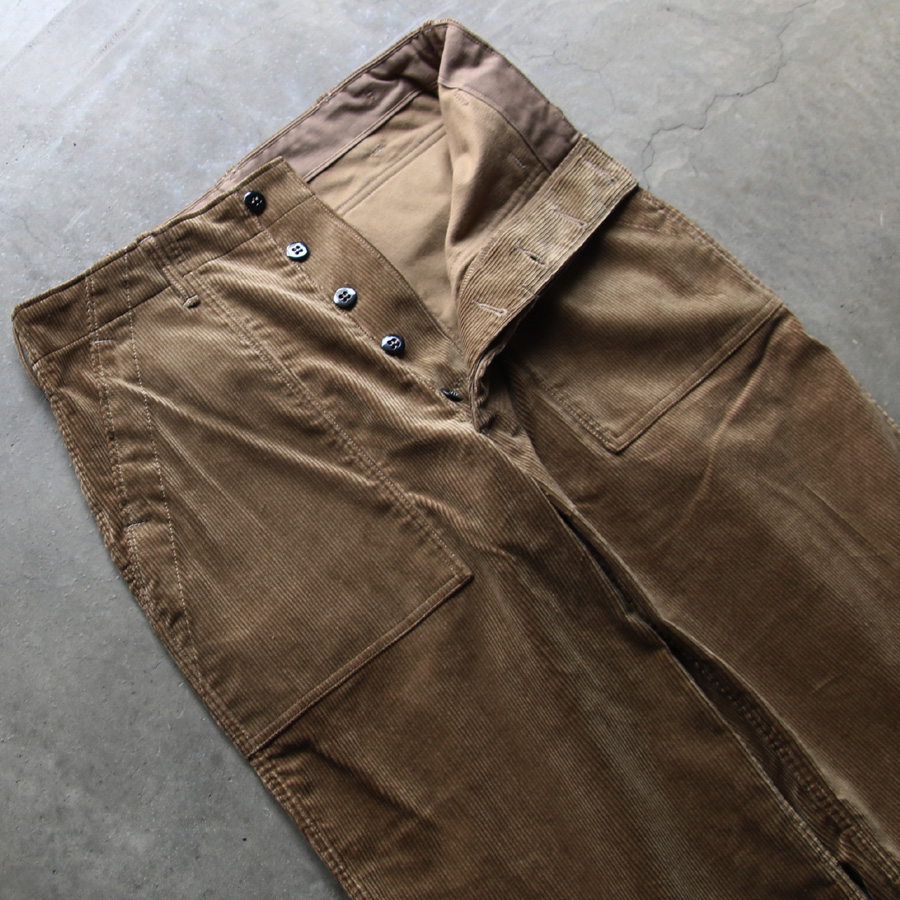 TUKI (ツキ) 0161 [ BAKER PANTS / 9 WALE CORDUROY ] コーデュロイ ベイカーパンツ (KHAKI)