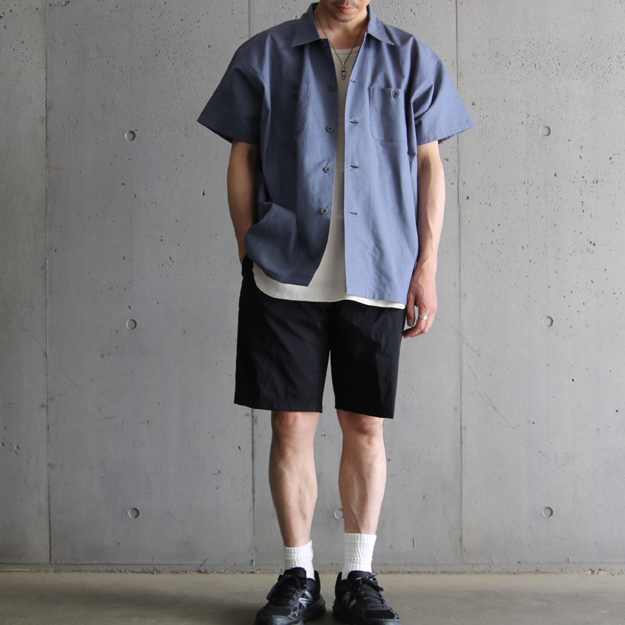 TUKI (ツキ) 0106 [BLOUSES] ブラウス (S/S シャツ) (BLUE GRAY)