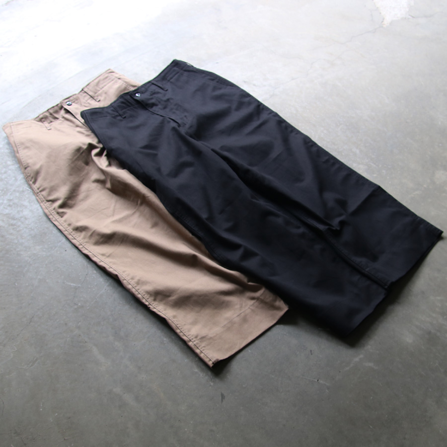 TUKI (ツキ) 0158 [ SHORT TROUSERS / COTTON SERGE ] コットンサージ ショートトラウザーズ (BLACK)