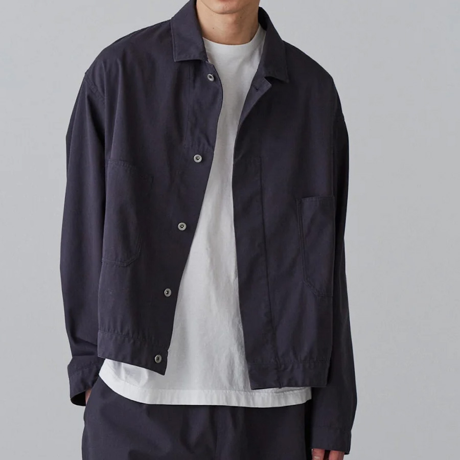 Y (ワイ) 1655125304 [ ORGANIC COTTON / RECYCLE POLYESTER TWILL BZ ] オーガニックコットン リサイクルポリエステル ツイルブルゾン (NAVY)