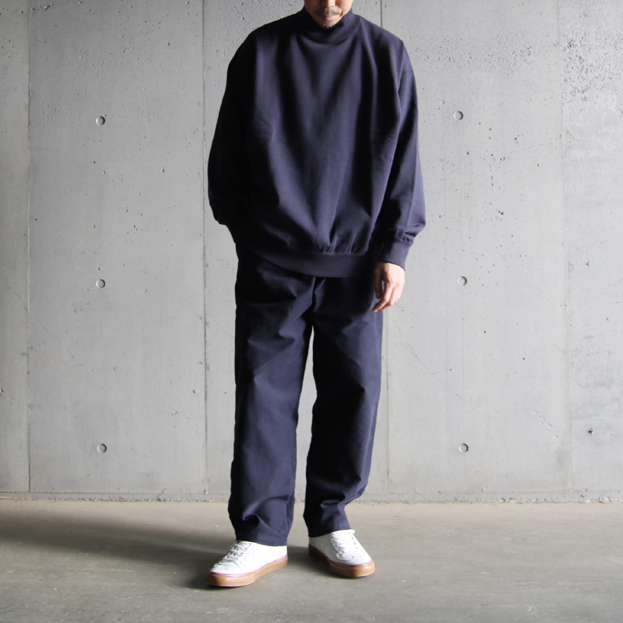 Y (ワイ) 1703266305 [ ORGANIC COTTON BLEND HEAVY WEIGHT FLEECE TURTLE NECK ] オーガニックコットン タートルネック (NAVY)