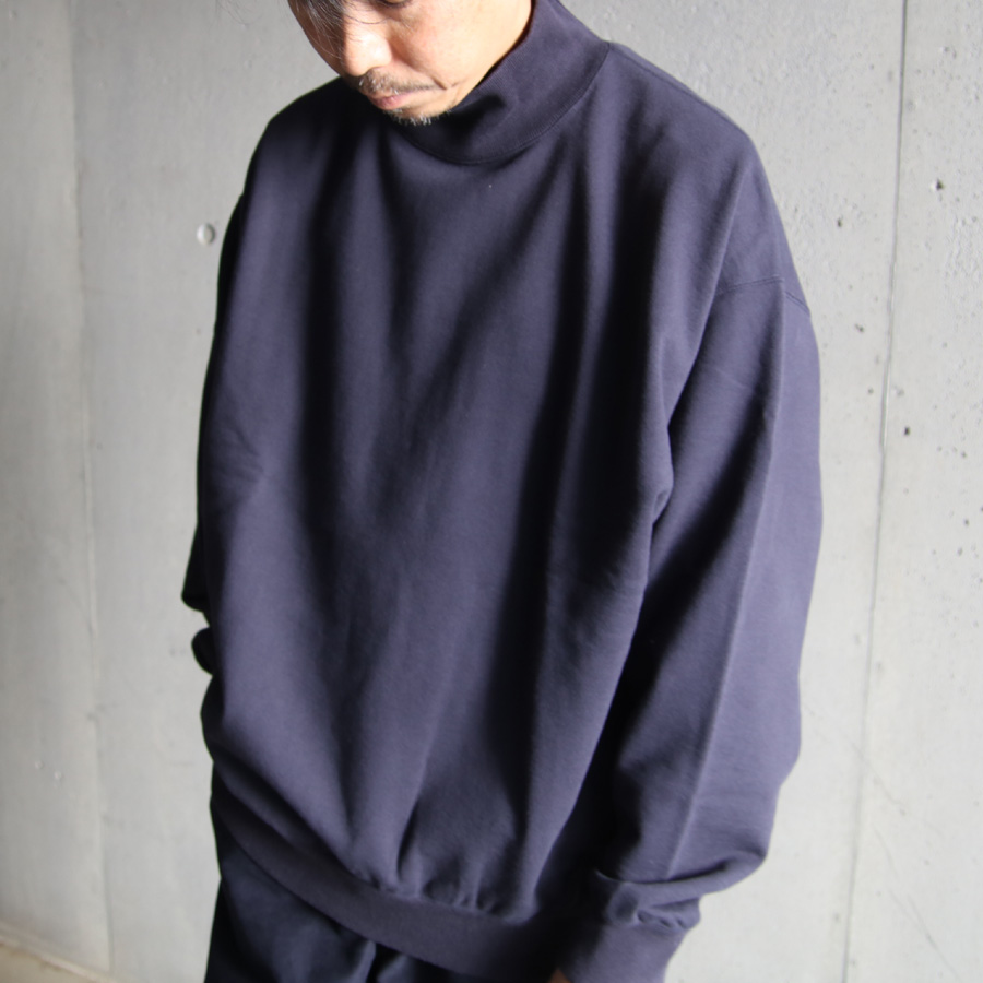 Y (ワイ) 1703266305 [ ORGANIC COTTON BLEND HEAVY WEIGHT FLEECE TURTLE NECK ] オーガニックコットン タートルネック (NAVY)