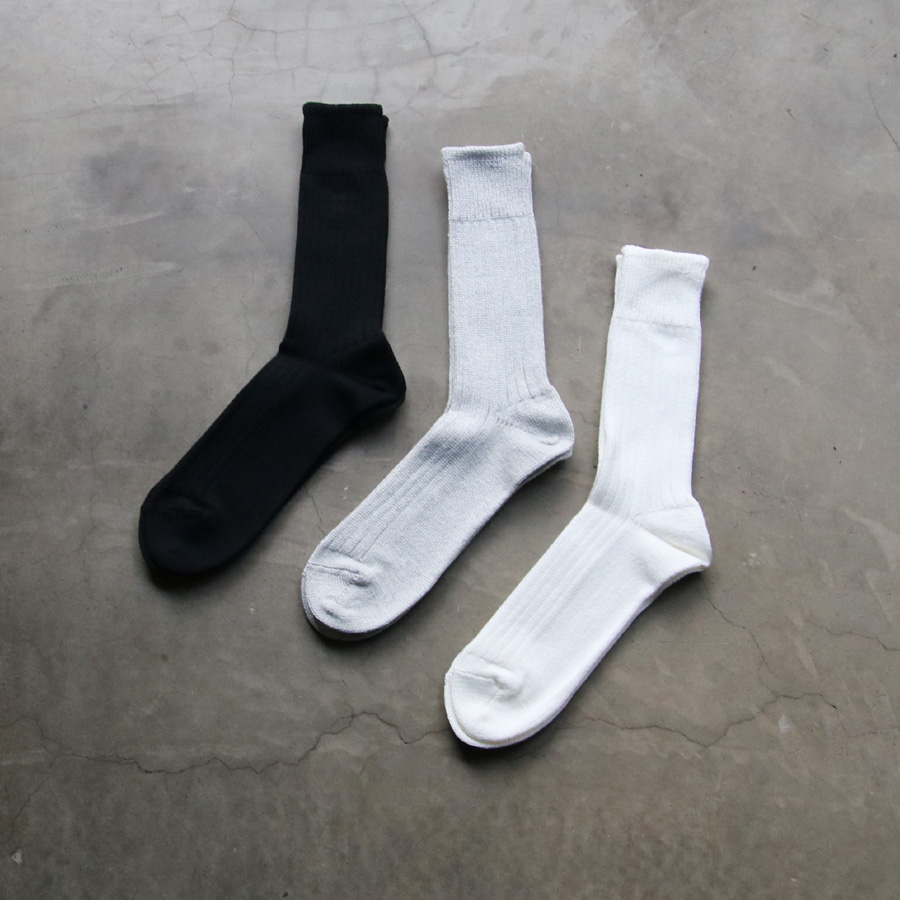 YONETOMI NEW BAISC (ヨネトミ ニューベーシック) 96-220-006 [COTTON SILK RIB SOCKS] コットンシルクリブソックス (3COLOR)